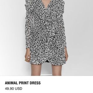 zara dress animal print